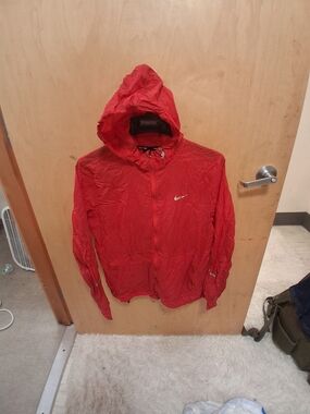 Nike Red Hooded Windbreaker Jacket